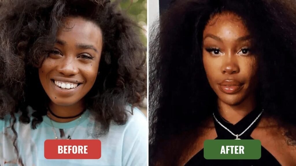 sza before plastic surgery